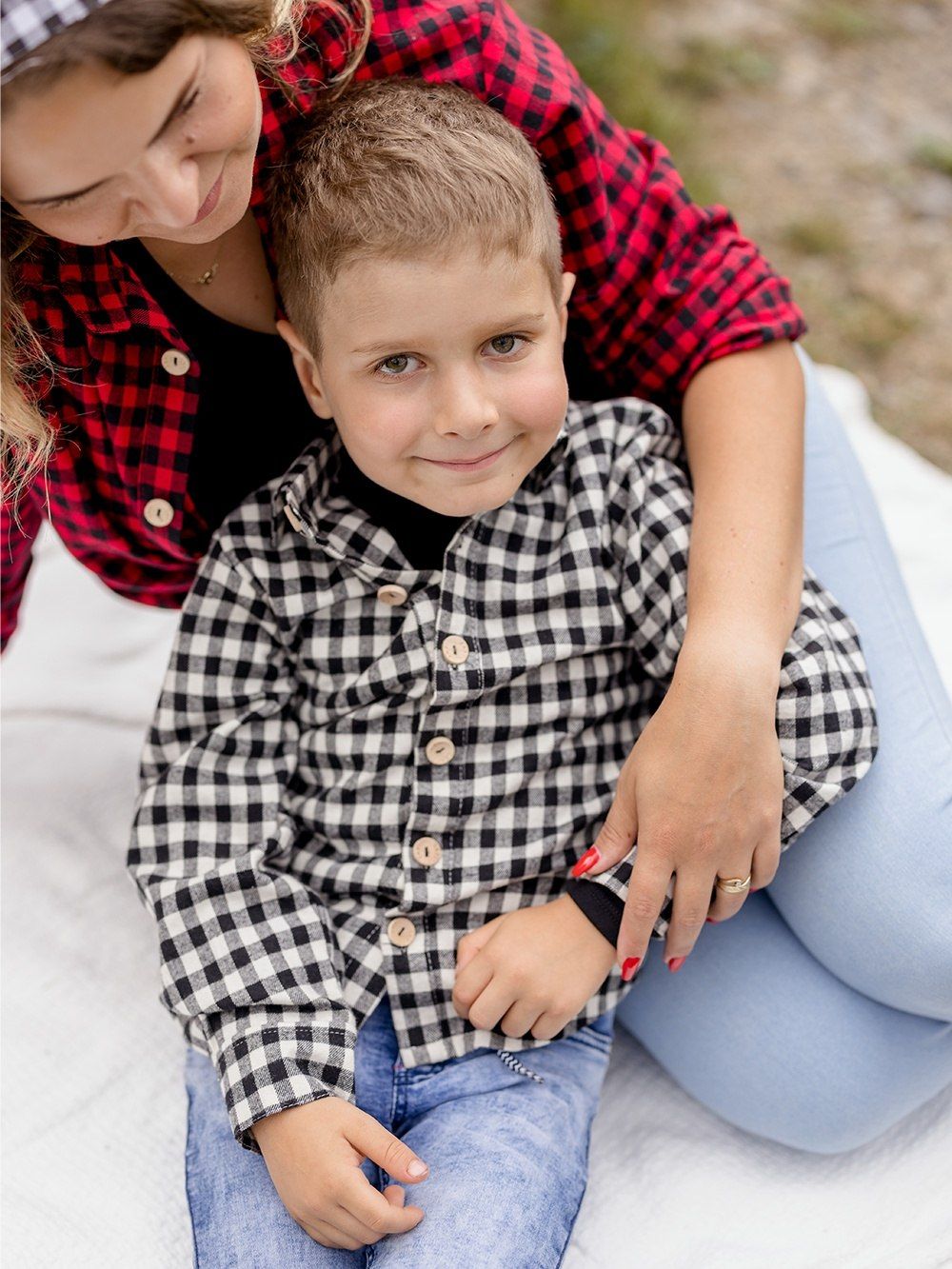 Chlapecká košile flanelová COMFORT s dlouhým rukávem