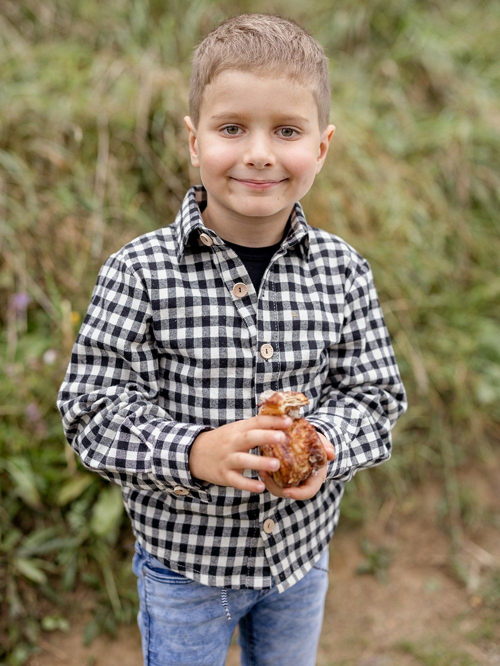 Chlapecká košile flanelová COMFORT s dlouhým rukávem