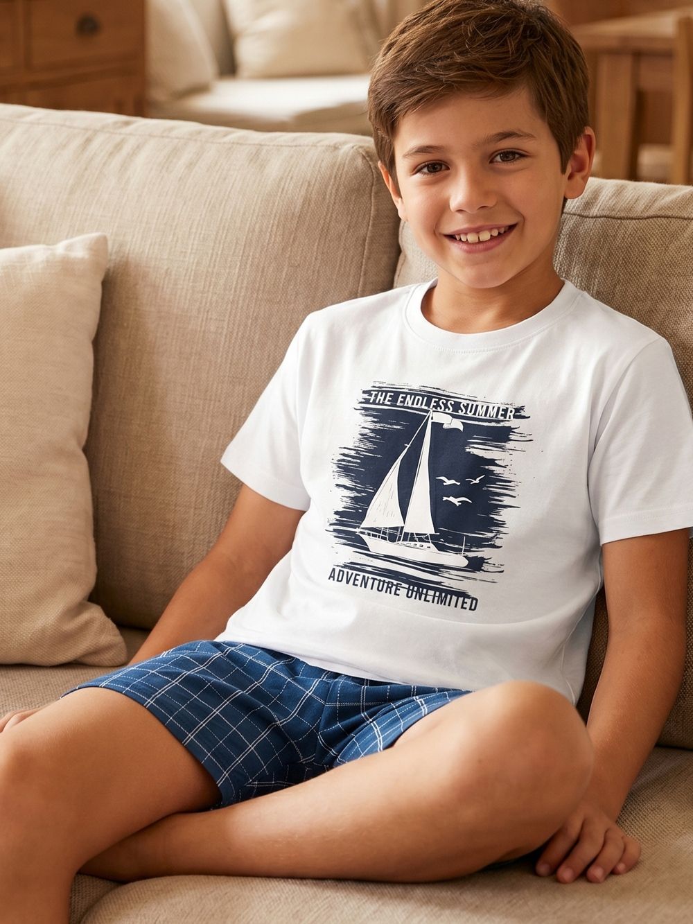 Chlapecké pyžamo NAUTICAL DREAM s krátkým rukávem