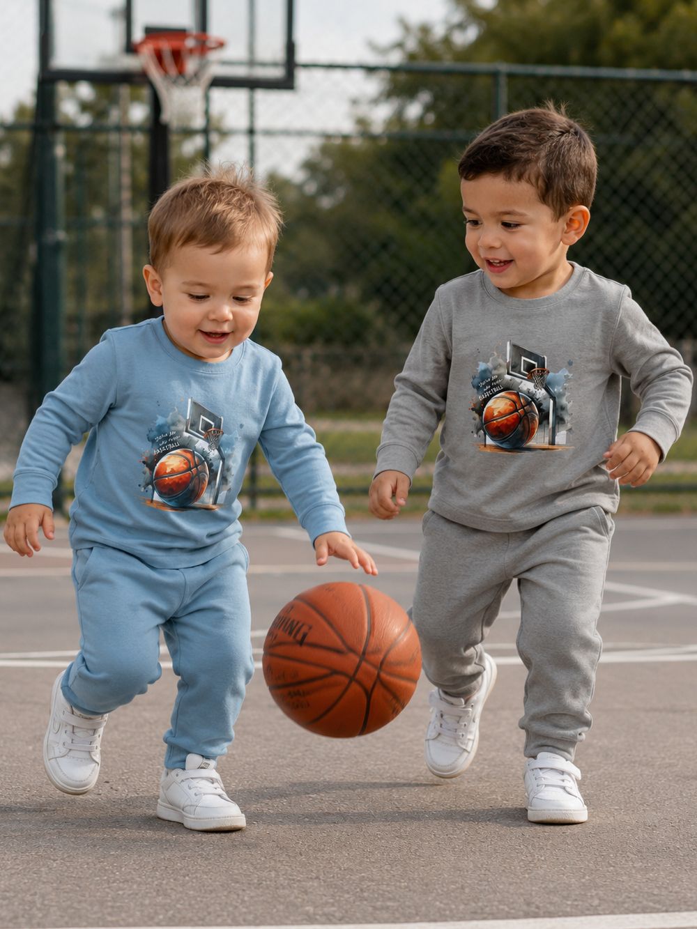 Chlapecké tričko BASKETBALL TIME s dlouhým rukávem
