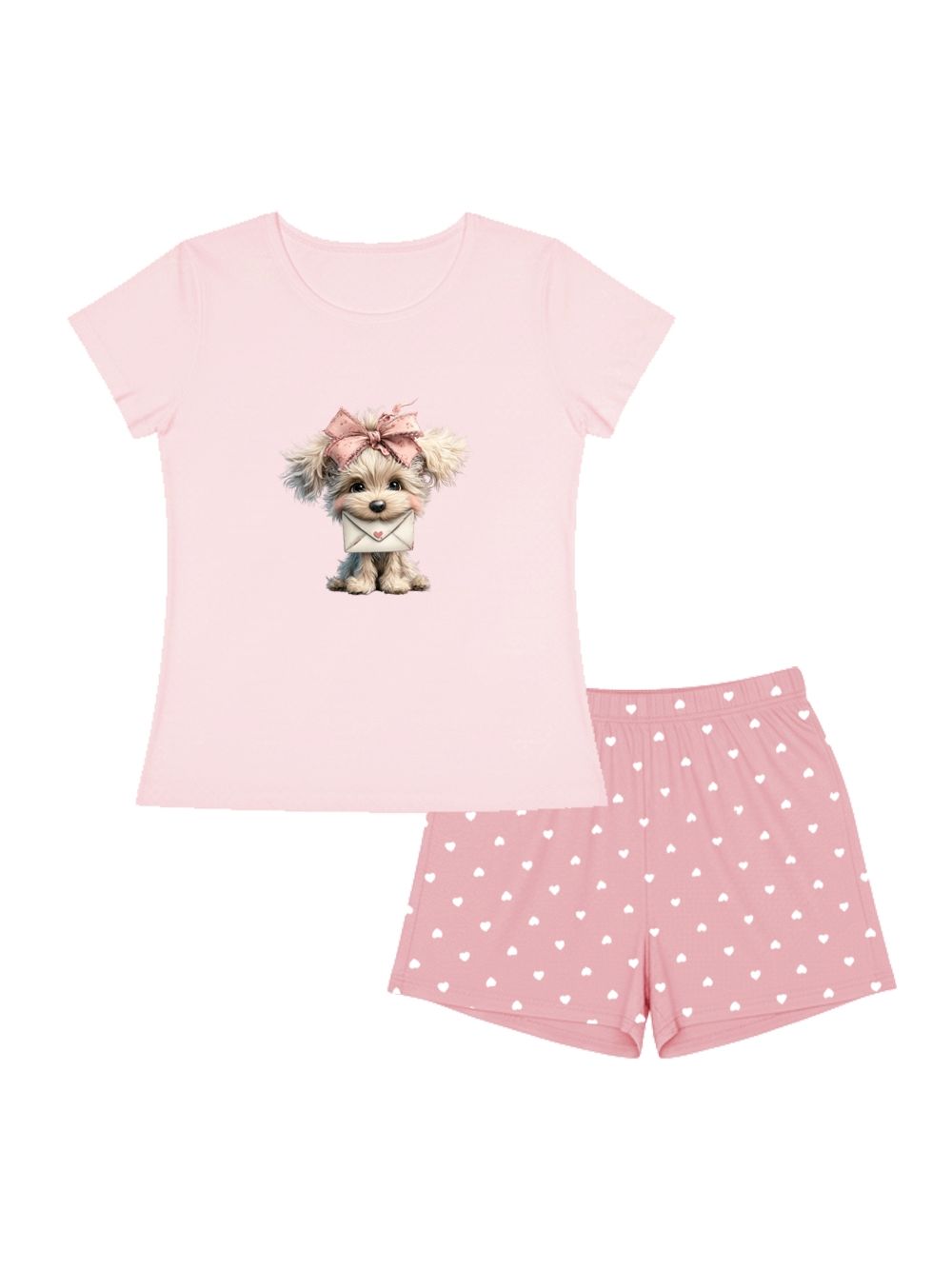 Dámske pyžamo LITTLE PUPPY s krátkým rukávem