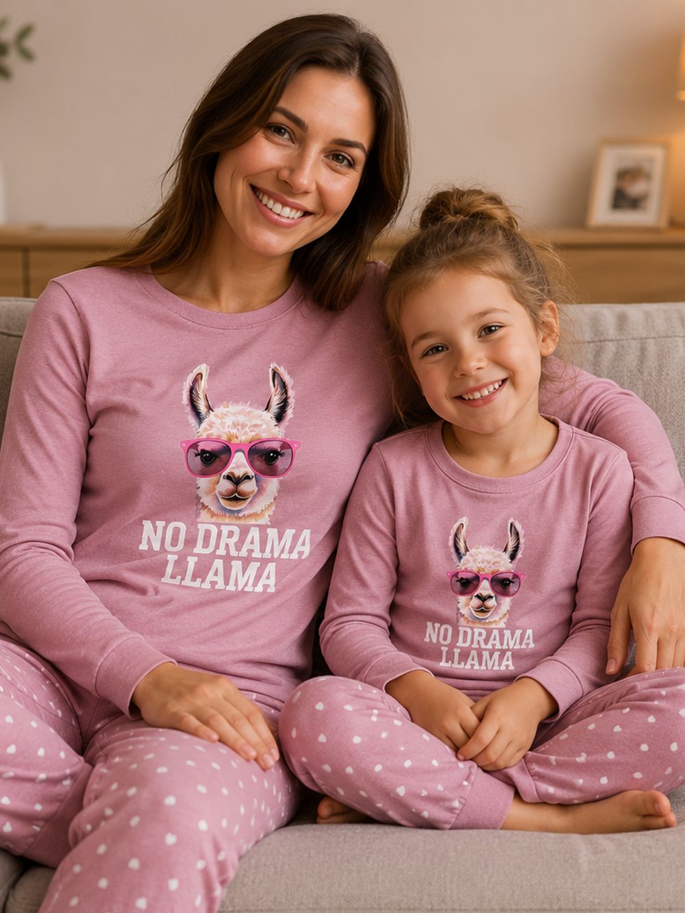 Dámske pyžamo NO DRAMA LLAMA s dlouhým rukávem