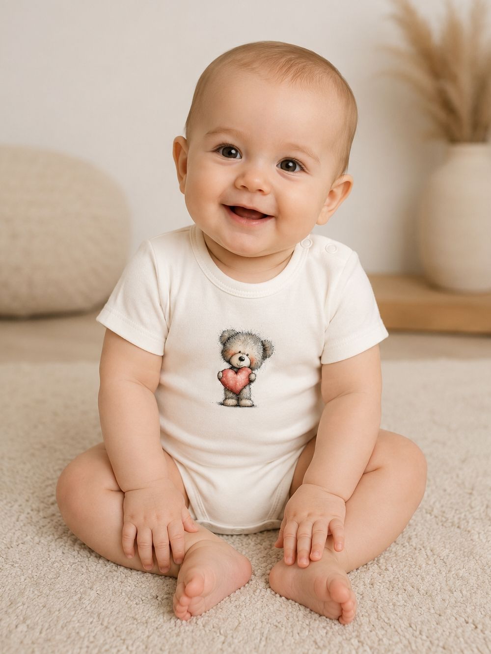 Dětské body LOVELY TEDDY s kratkym rukávem