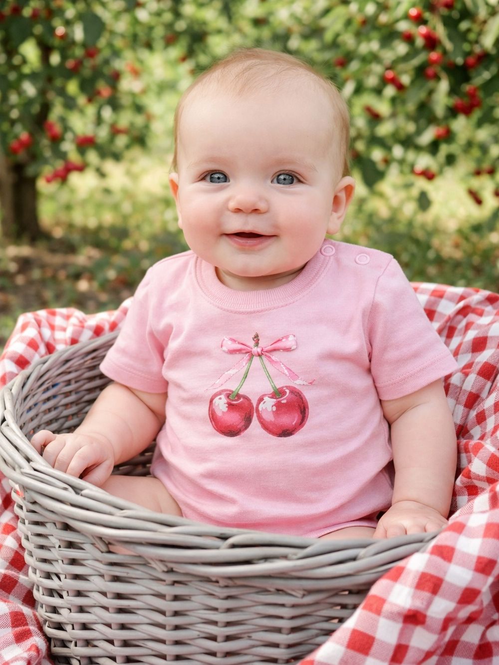 Dětské body SWEET CHERRY s kratkym rukávem