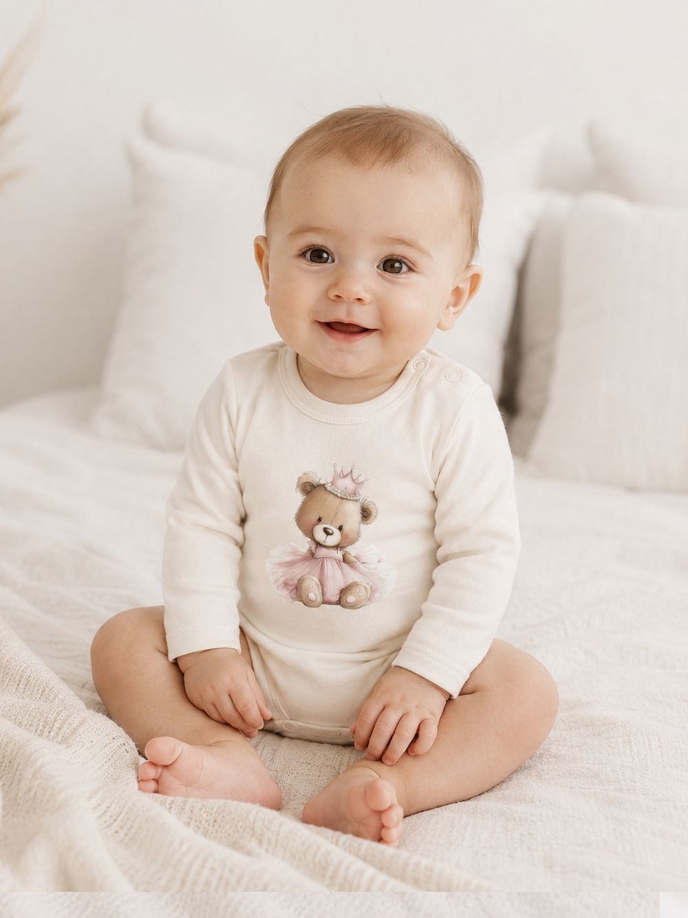 Dětské body TEDDY PRINCESS s dlouhým rukávem