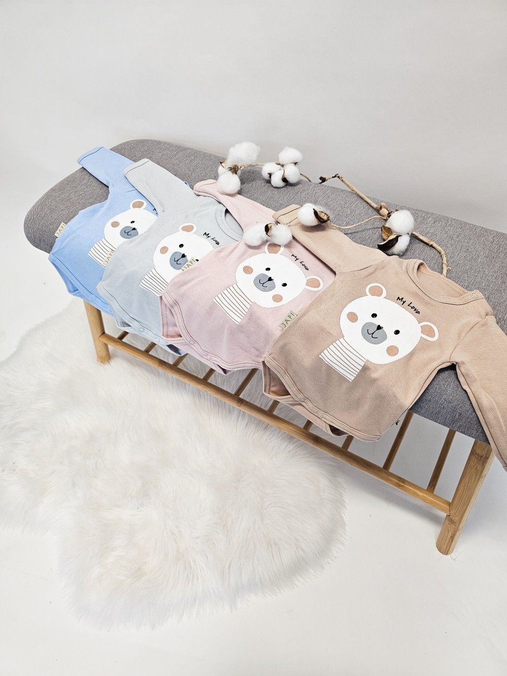 Dětské body TEDDY s dlouhým rukávem