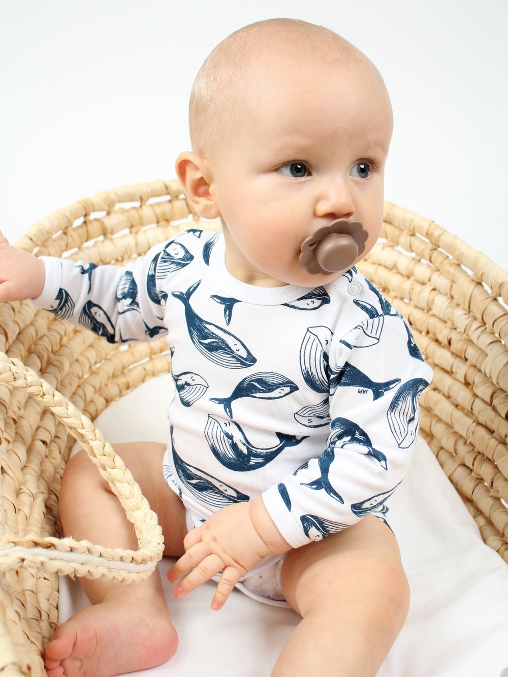 Dětské body WHALES s dlouhým rukávem