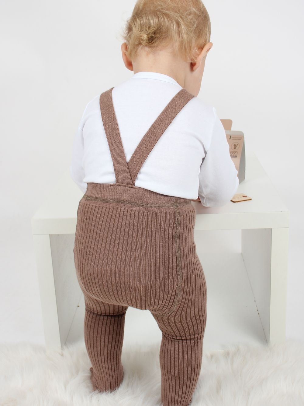 Dětské punčocháče s kšandami protiskluzové REBROVANÉ 2