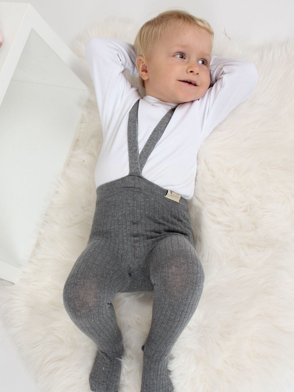 Dětské punčocháče s kšandami protiskluzové RIB