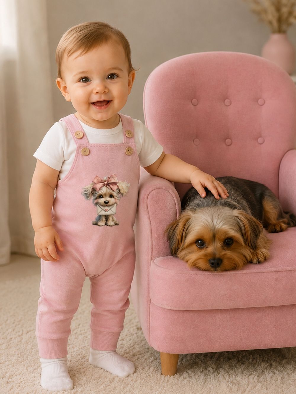 Dětské tepláky na šle LITTLE PUPPY