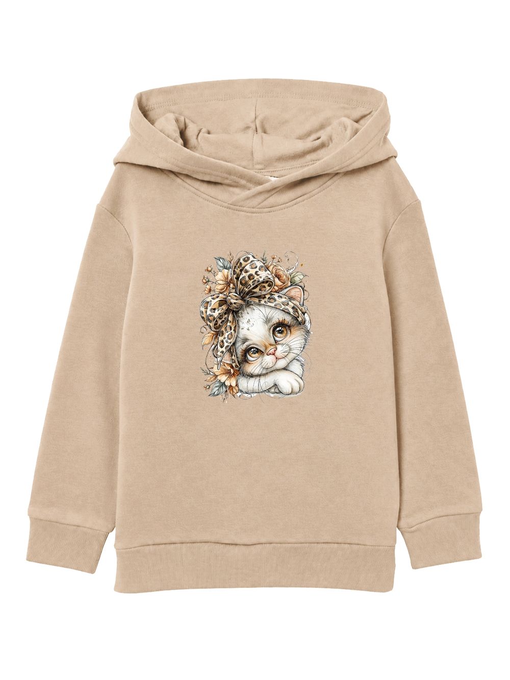 Dívčí mikina s kapucí 1F LEOPARD