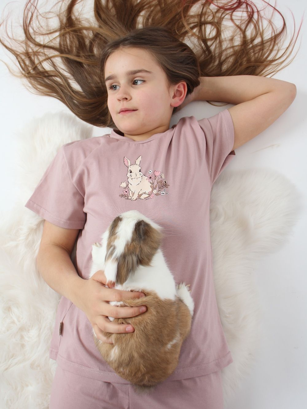 Dívčí pyžamo SWEET BUNNY s krátkym rukávem