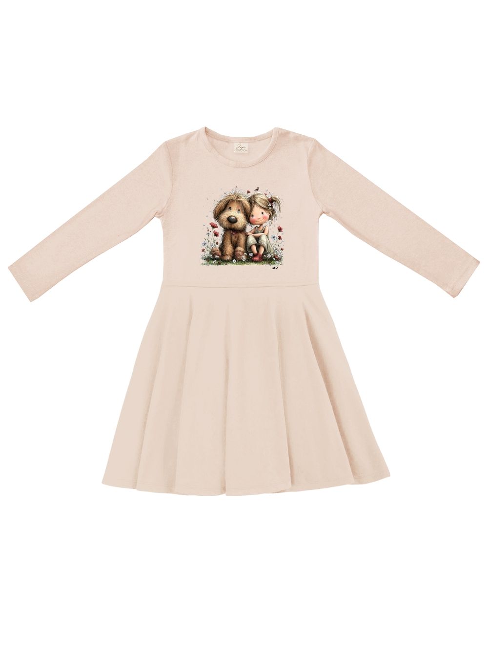 Dívčí šaty DOG and GIRL s dlouhým rukávem