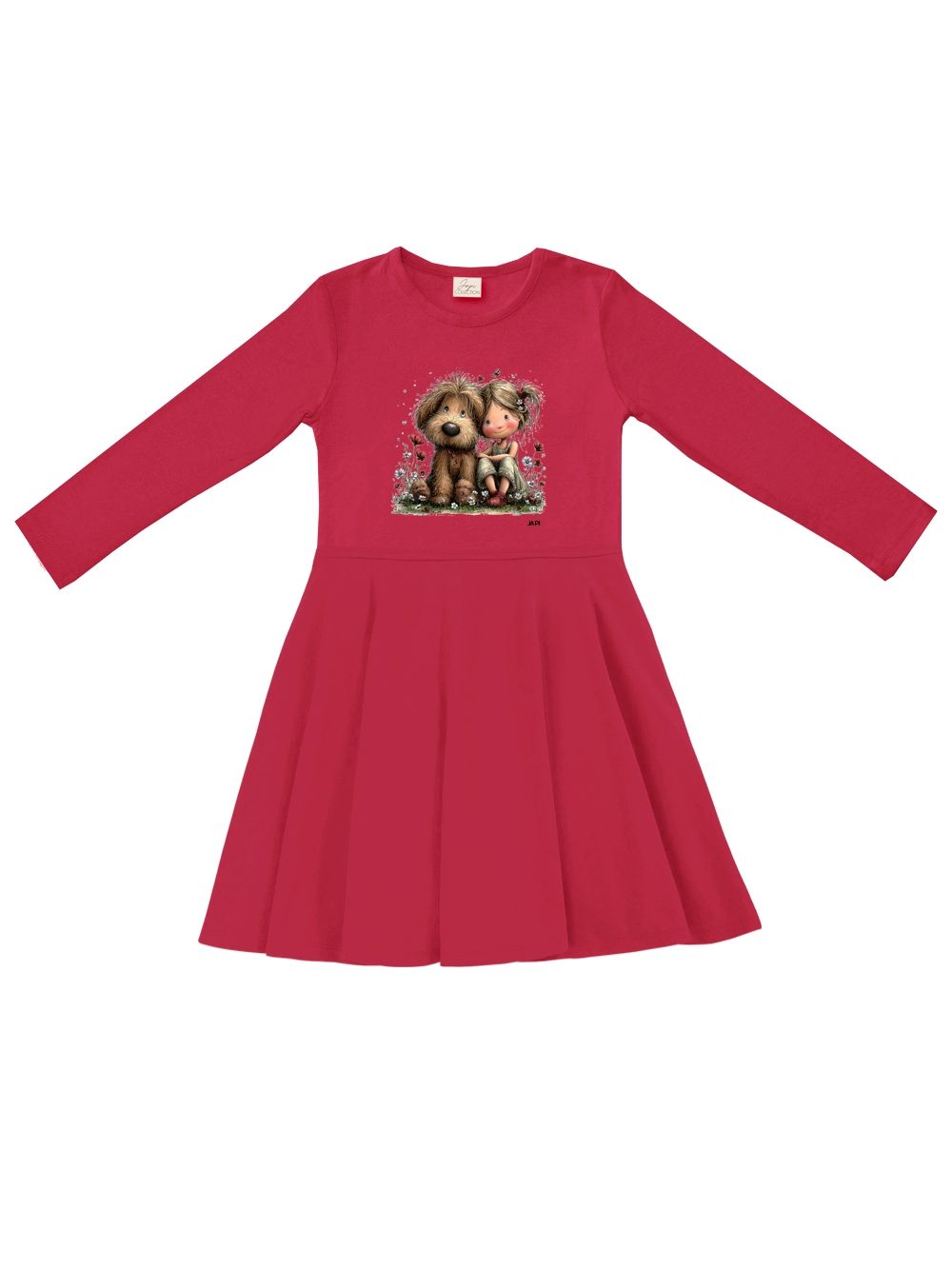 Dívčí šaty DOG and GIRL s dlouhým rukávem