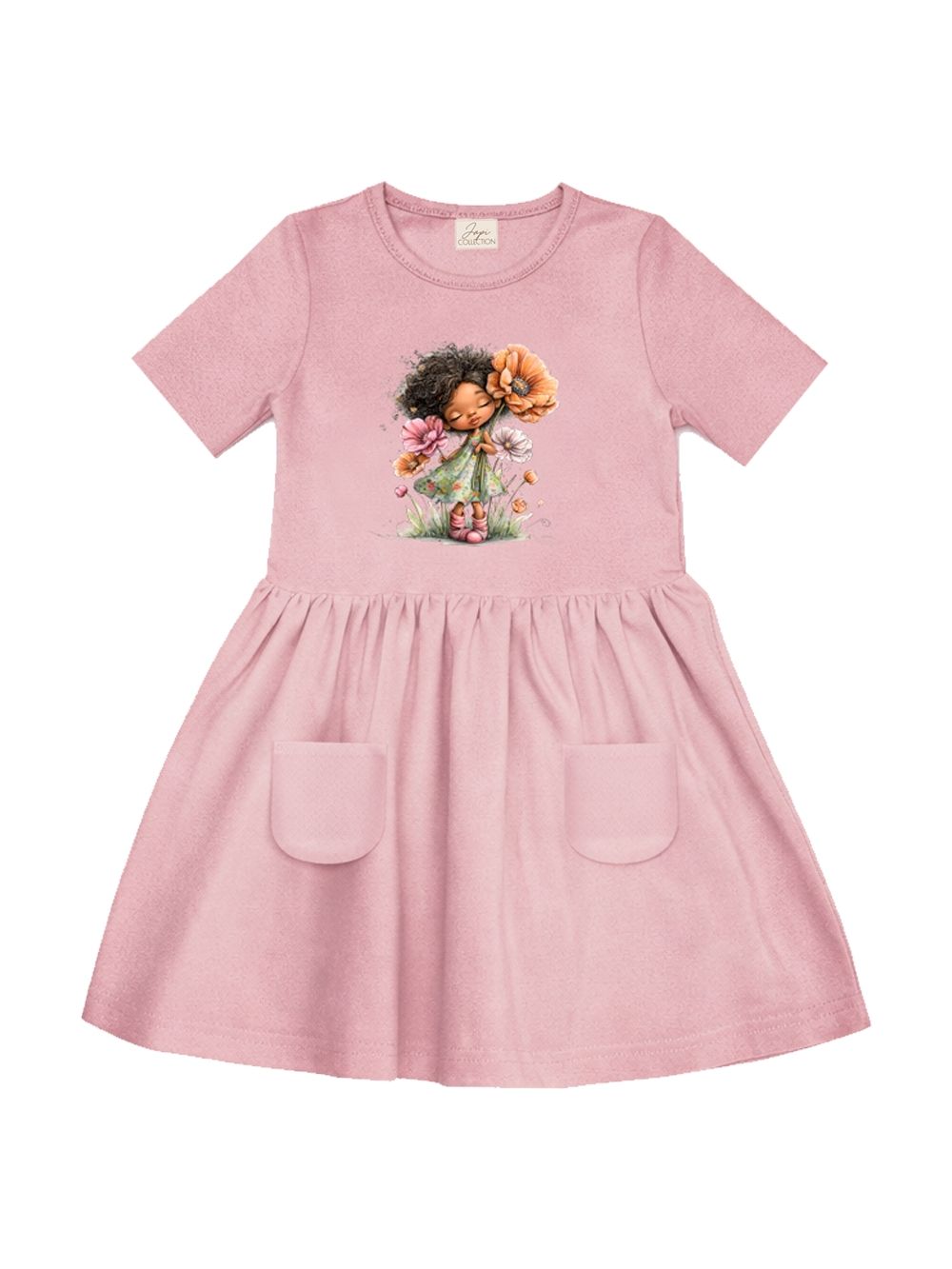 Dívčí šaty GIRL FLORAL s krátkym rukávem