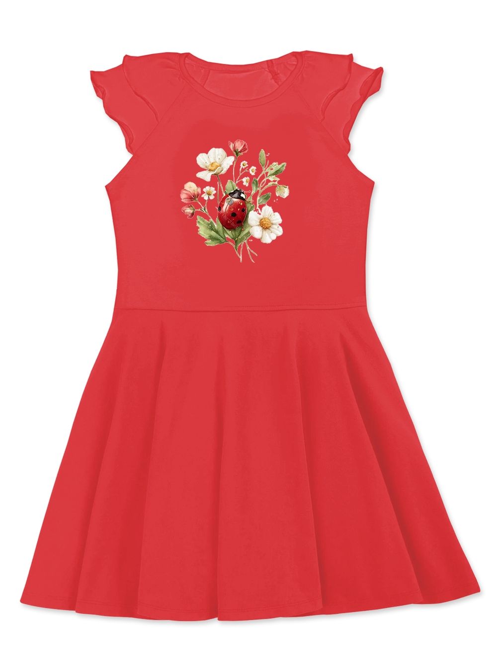 Dívčí šaty  LADY BIRDS s krátkym rukávem
