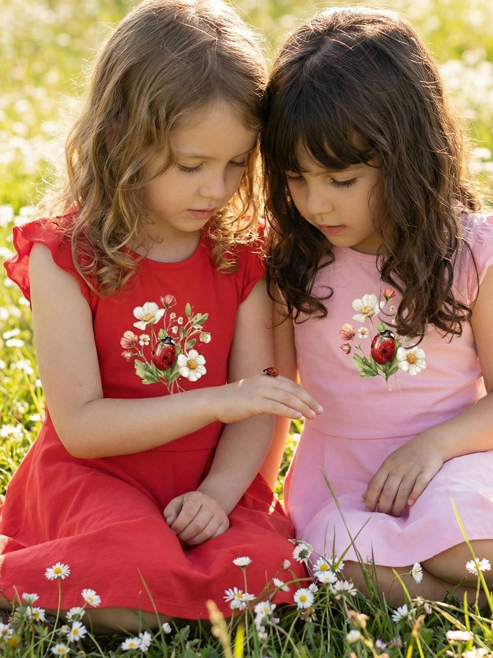 Dívčí šaty  LADY BIRDS s krátkym rukávem