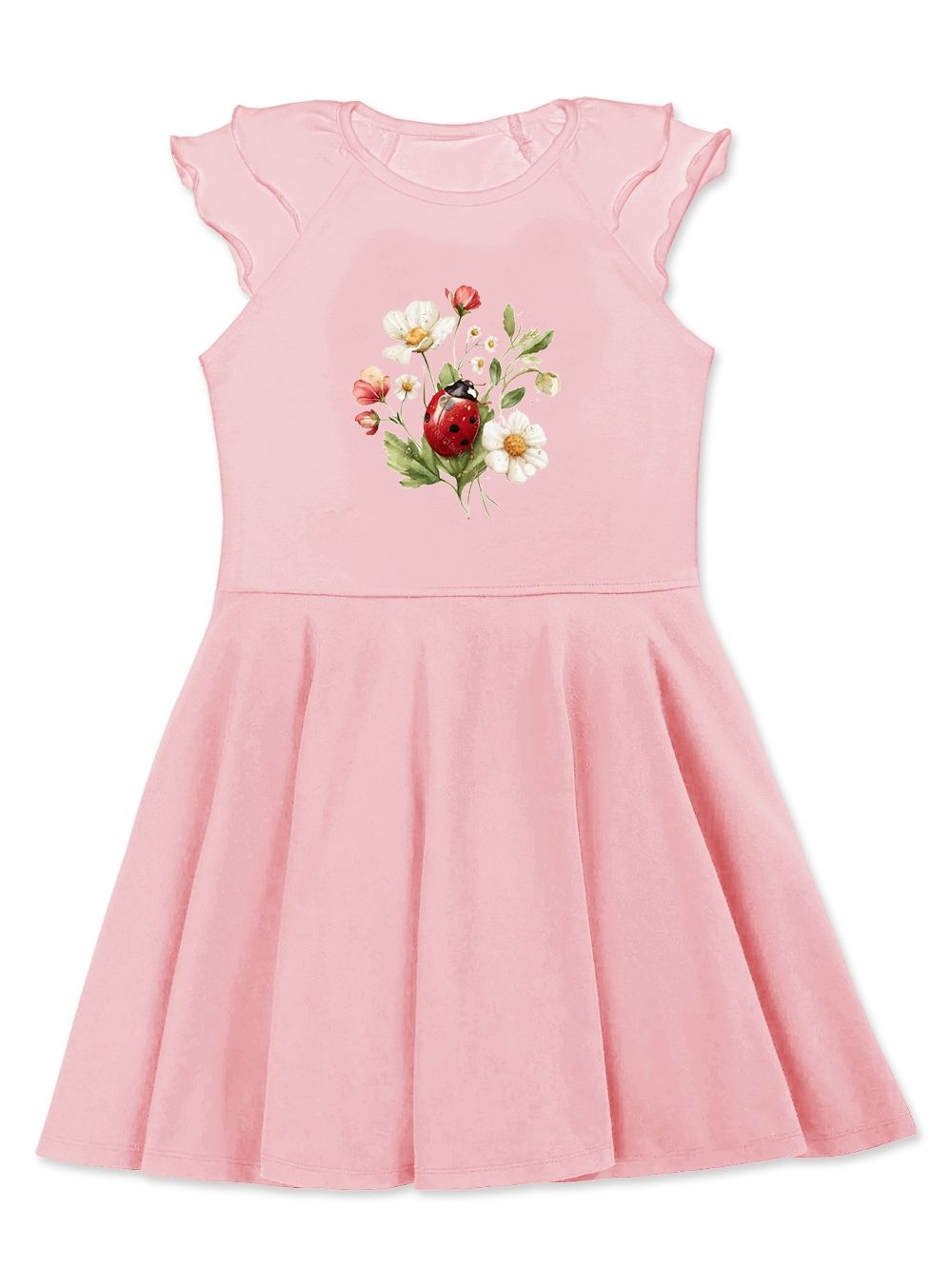 Dívčí šaty  LADY BIRDS s krátkym rukávem