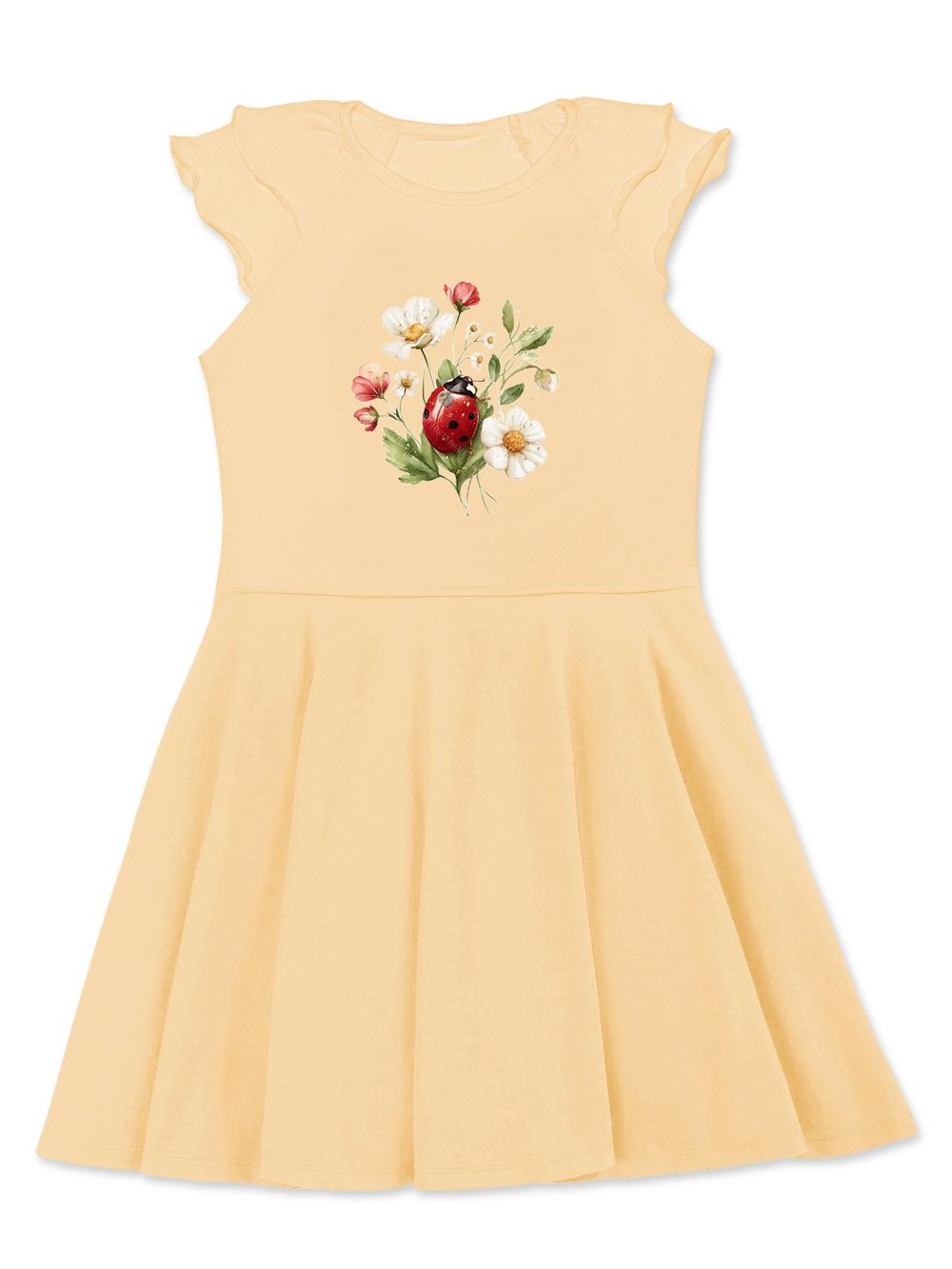 Dívčí šaty  LADY BIRDS s krátkym rukávem