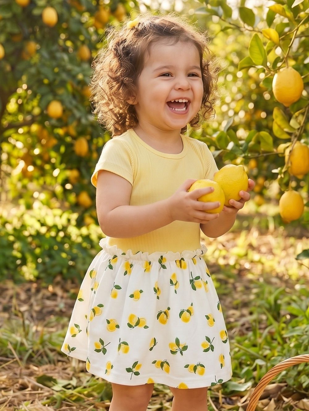 Dívčí šaty LEMONS s krátkym rukávem