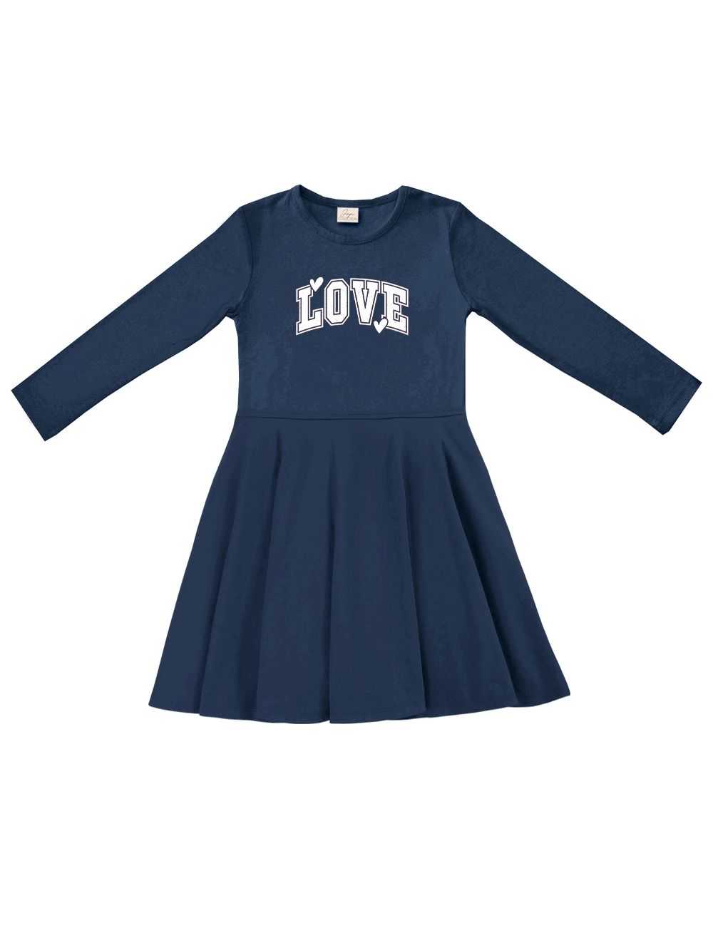 Dívčí šaty LOVE and HEARTS s dlouhým rukávem