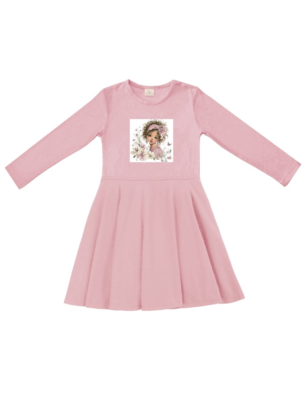 Dívčí šaty ROMANTIC GIRL s dlouhým rukávem