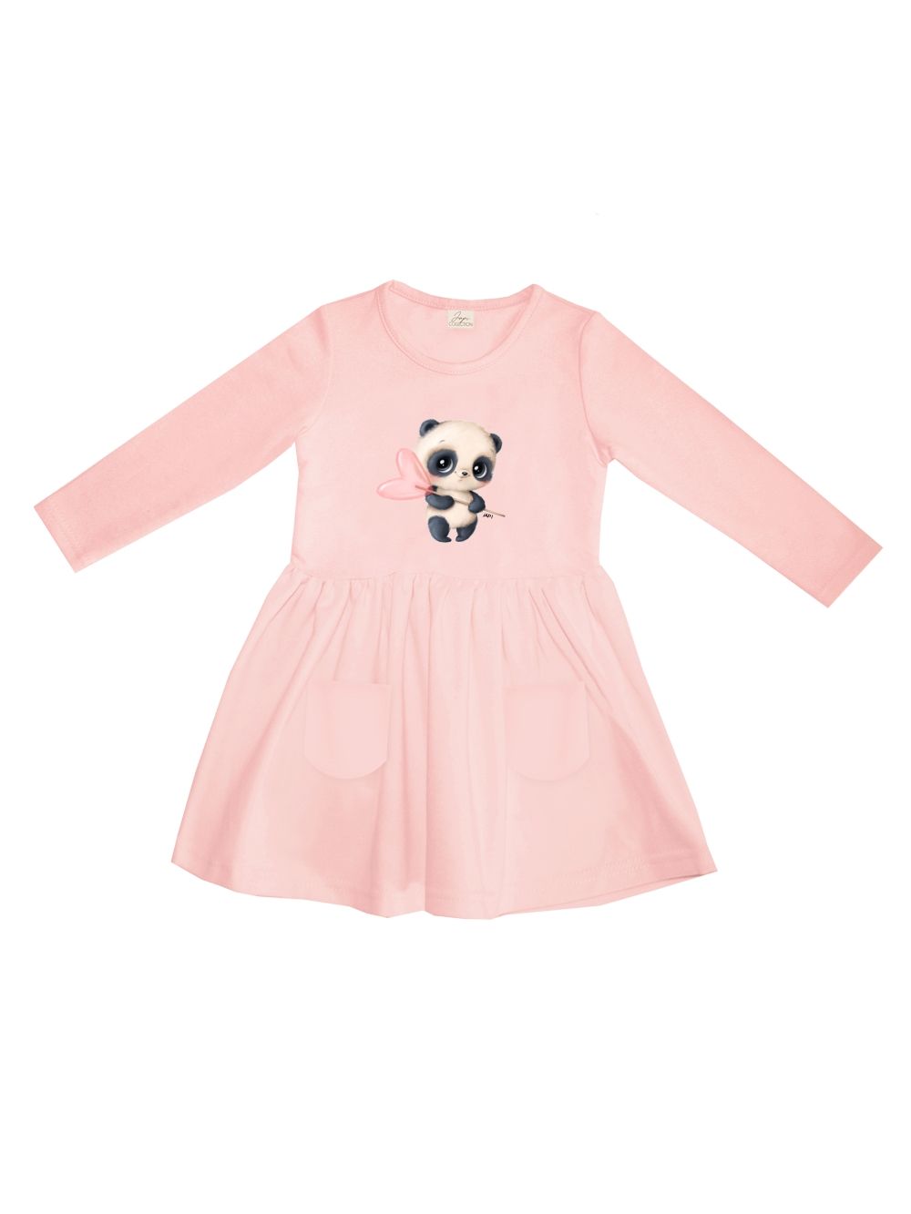 Dívčí šaty SWEET PANDA s dlouhým rukávem