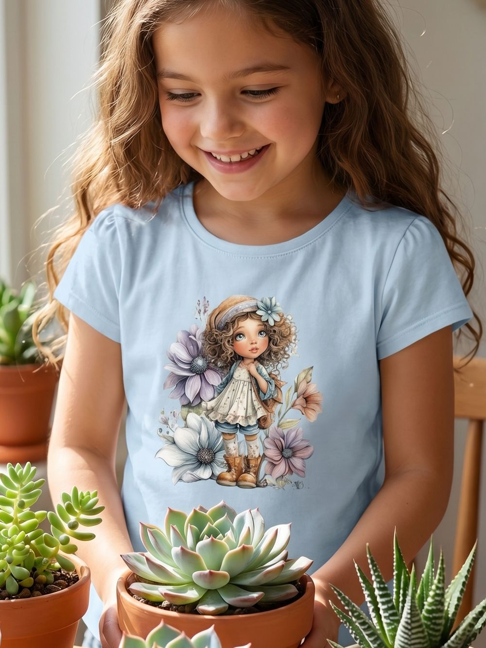 Dívčí tričko FLOWER GIRL s krátkym rukávem