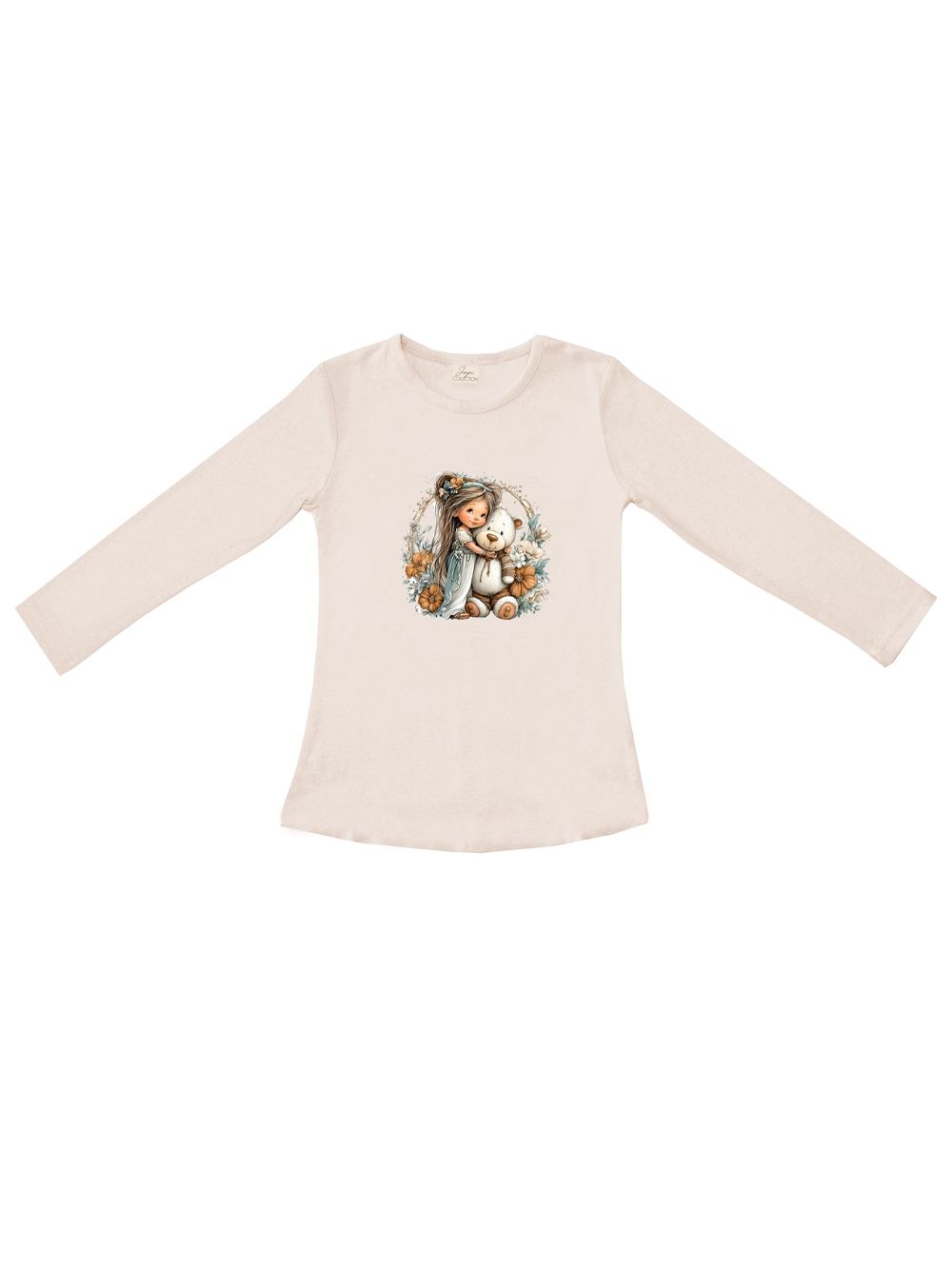 Dívčí tričko GIRL and TEDDY s dlouhým rukávem