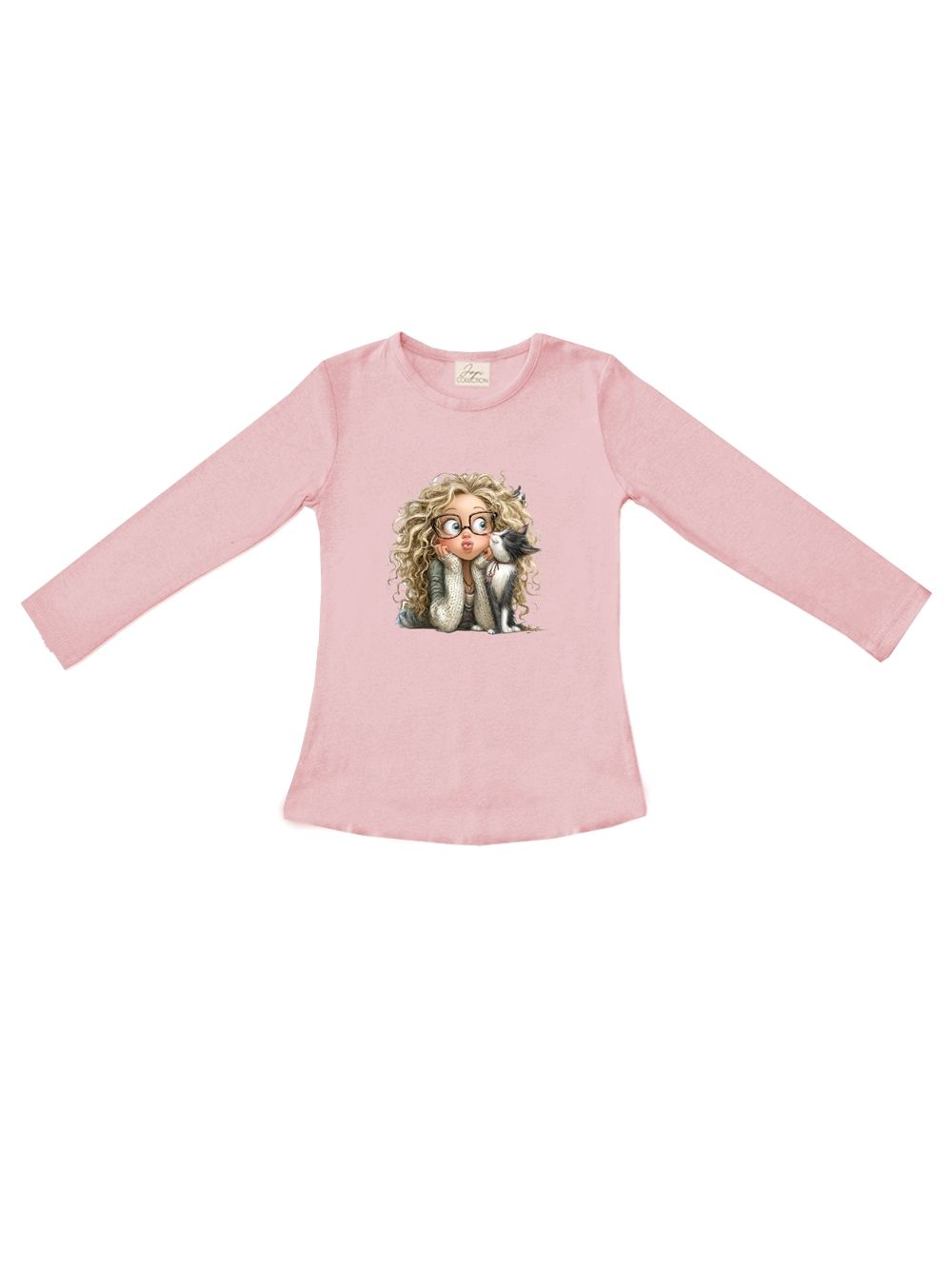 Dívčí tričko KISS ME s dlouhým rukávem