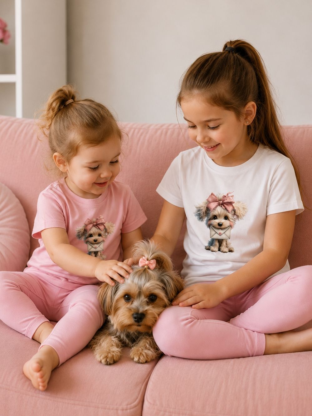 Dívčí tričko LITTLE PUPPY s krátkym rukávem