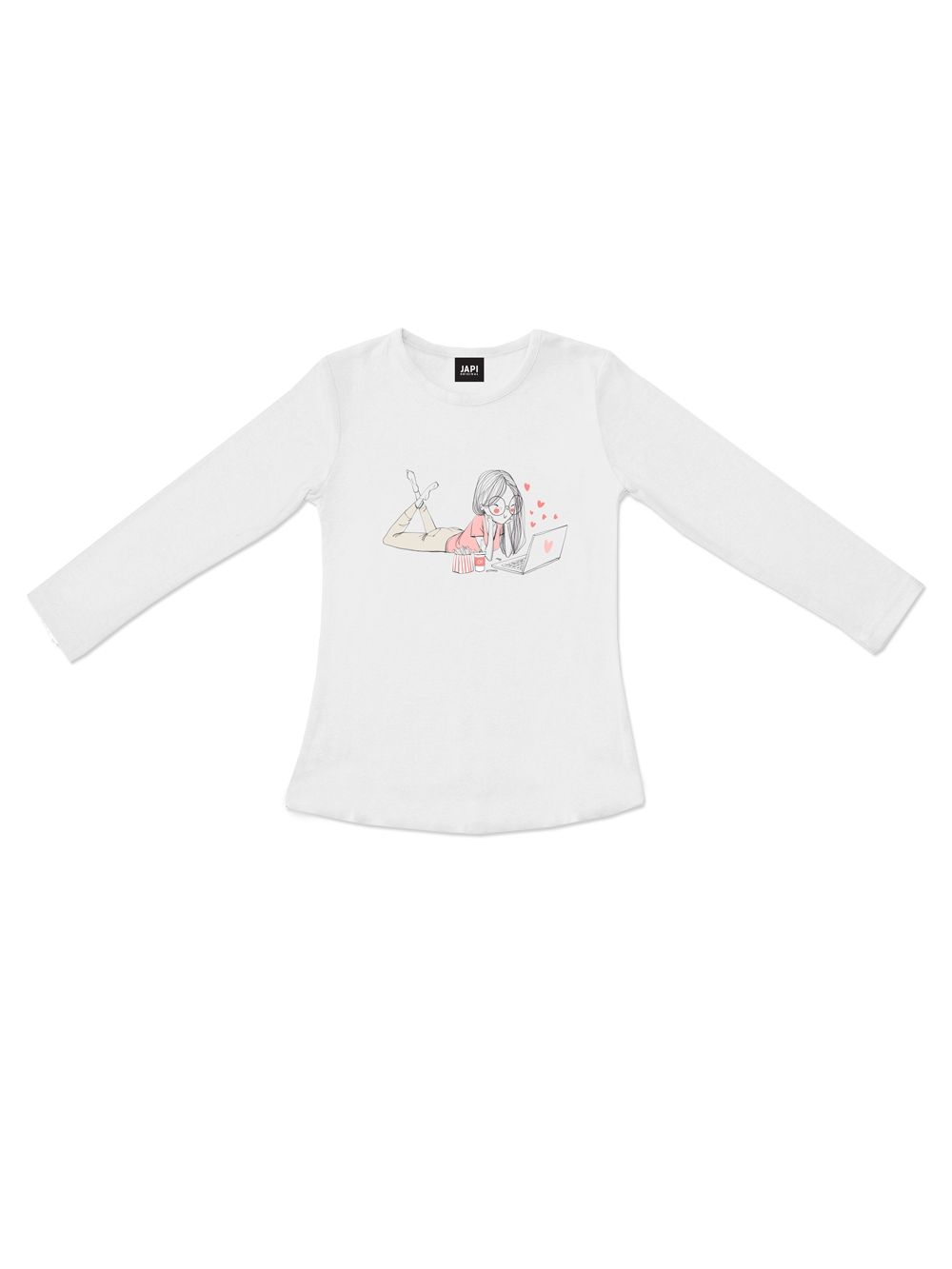 Dievčenské tričko s dlhým rukávom RELAX