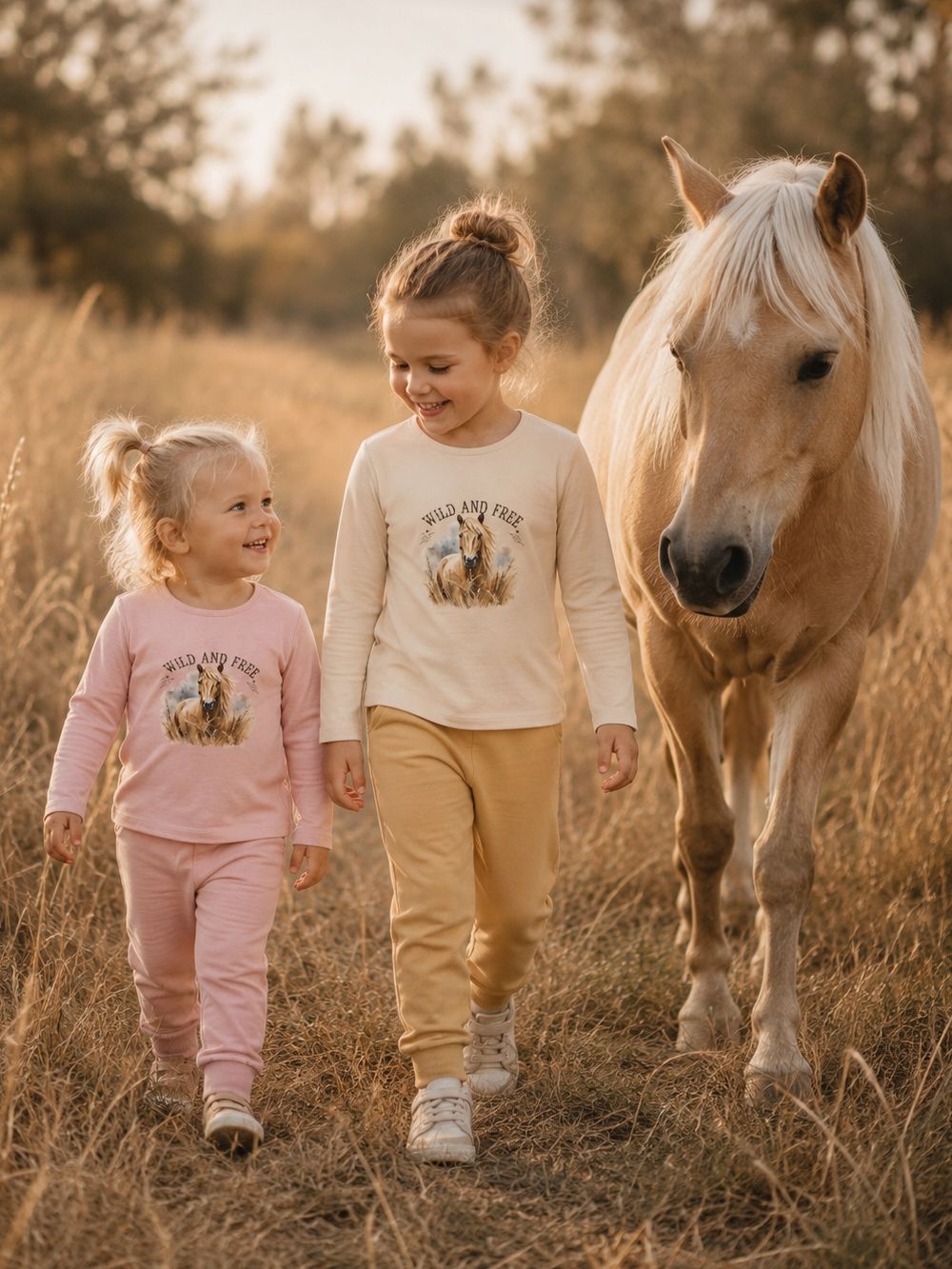 Dívčí tričko WILD and FREE s dlouhým rukávem