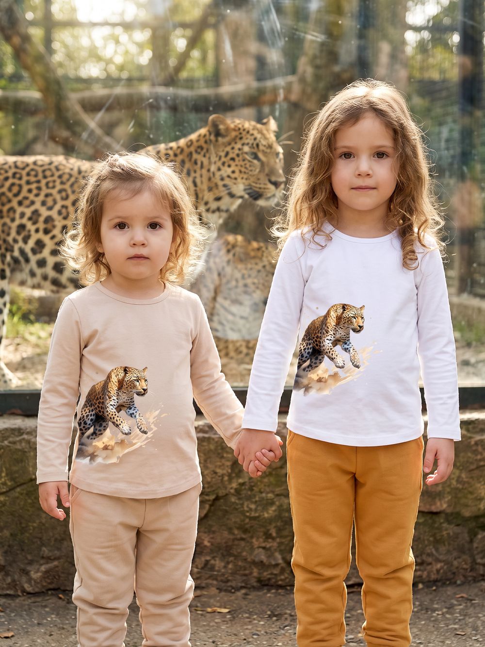 Dívčí tričko WILD LEOPARD s dlouhým rukávem
