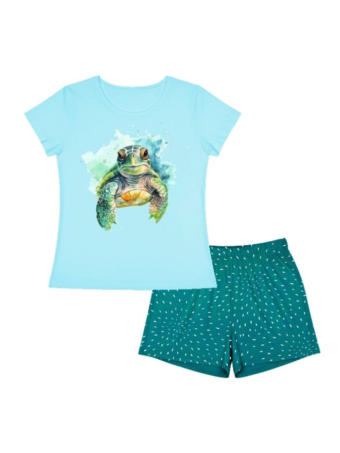 Dámske pyžamo TURTLE s krátkým rukávem