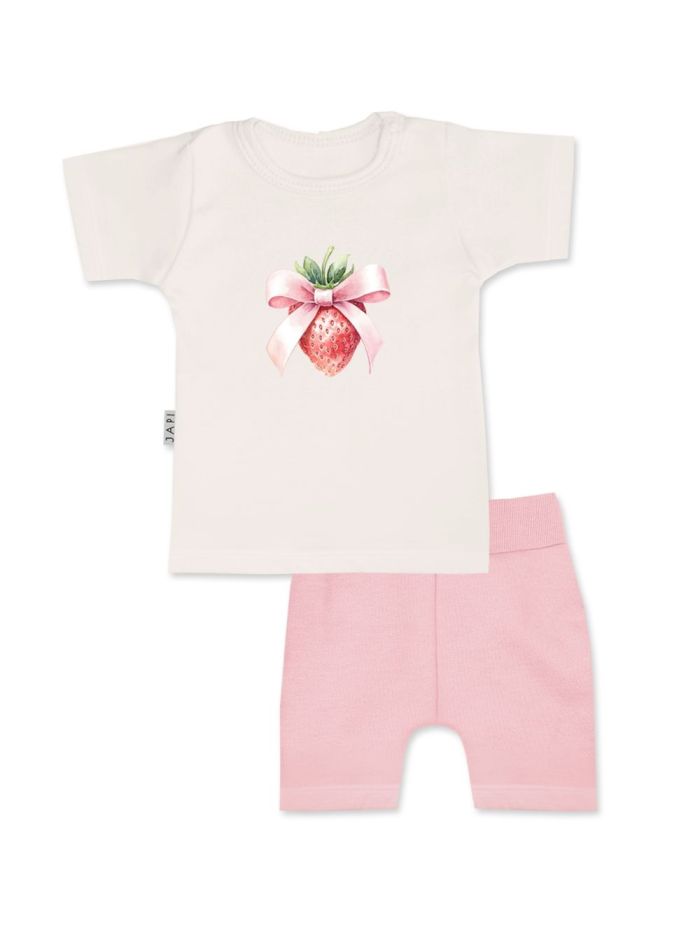 Dětská souprava tričko+kraťasy SWEET STRAWBERRY s krátkym ru