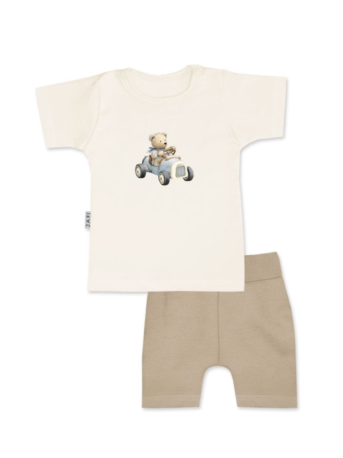 Dětská souprava tričko+kraťasy TEDDY CAR s krátkym rukávem