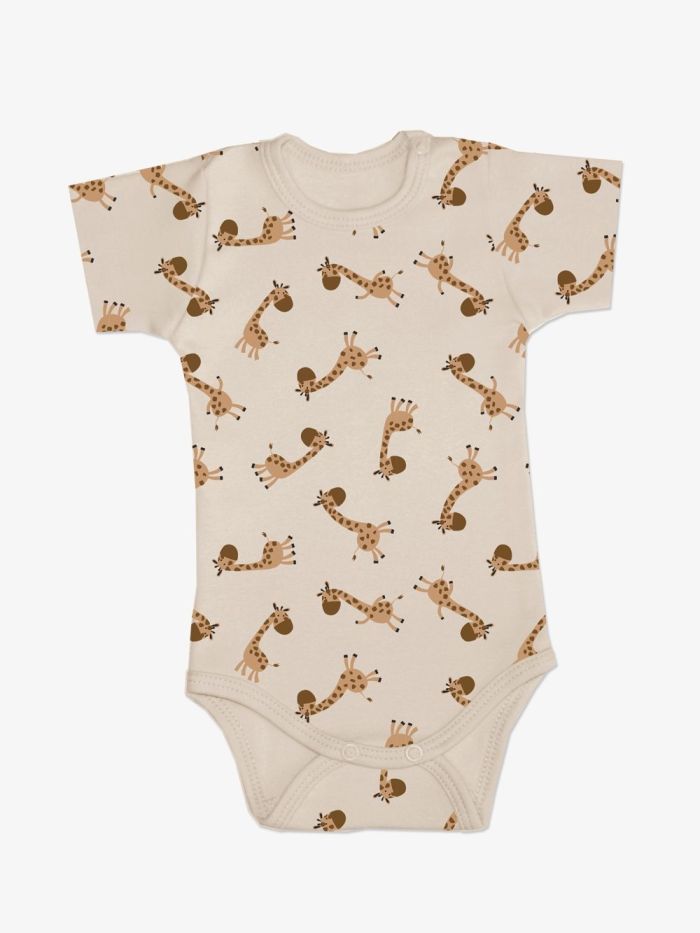 Dětské body BABY GIRAFFE s krátkym rukávem