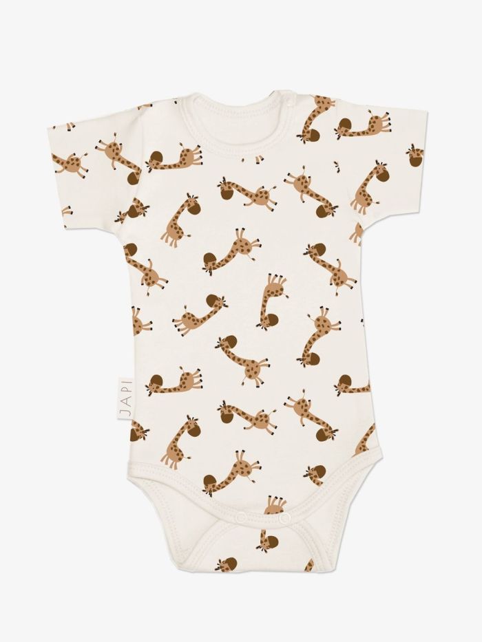 Dětské body BABY GIRAFFE s krátkym rukávem