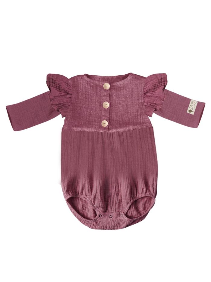 Dětské body PEONY s dlouhým rukávem