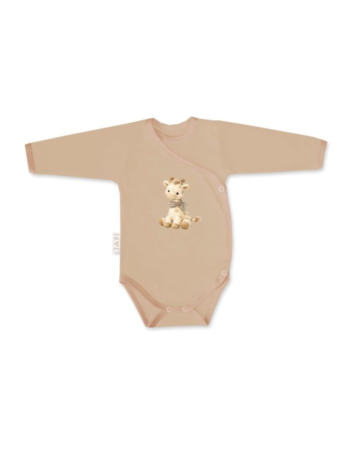 Dětské body překládací GIRAFFE s dlouhým rukávem