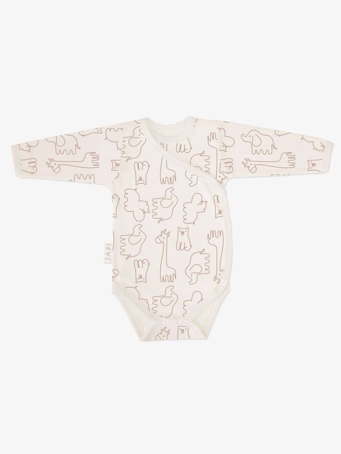 Dětské body prokládací ANIMALS s dlouhým rukávem