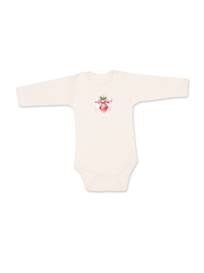 Dětské body SWEET STRAWBERRY s dlouhým rukávem