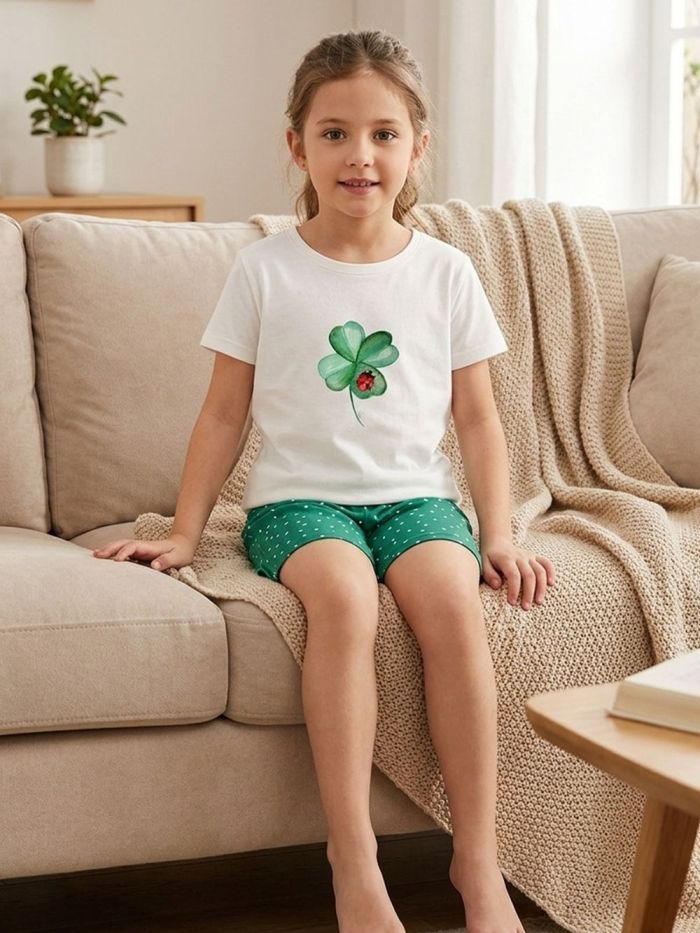 Dětské pyžamo FOR LUCK s krátkým rukávem