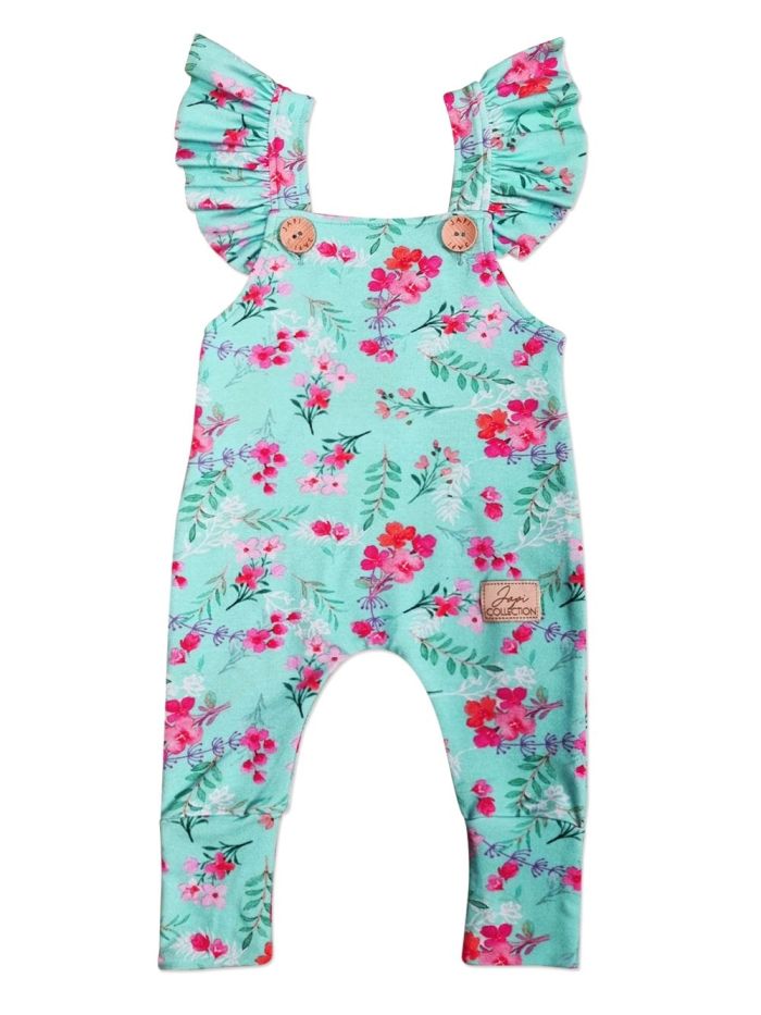 Dětské tepláky na šle FLORAL