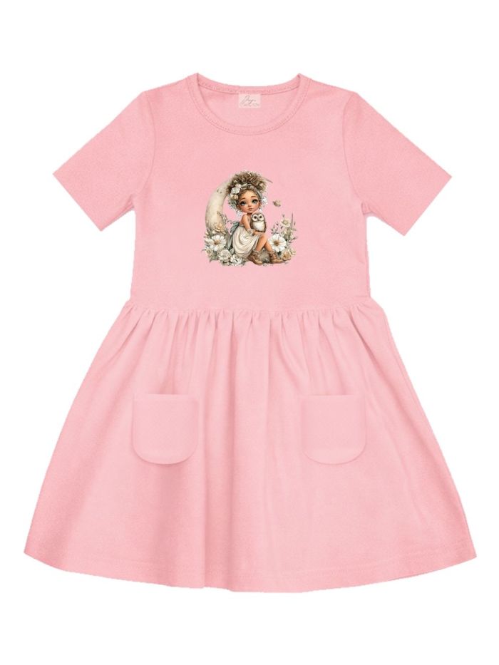 Dívčí šaty GIRL and OWL s krátkym rukávem