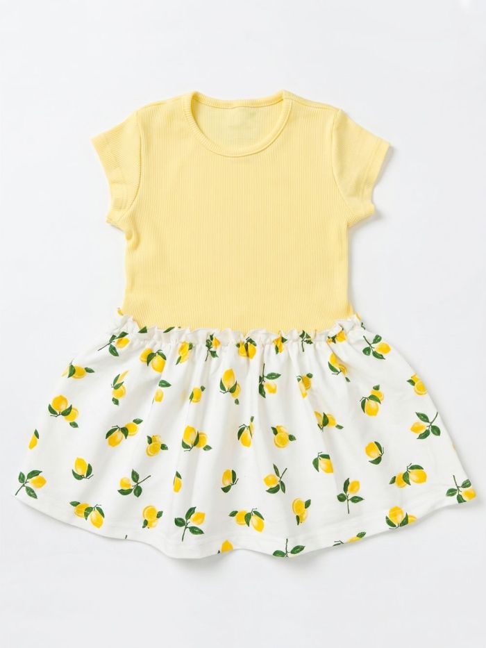 Dívčí šaty LEMONS s krátkym rukávem