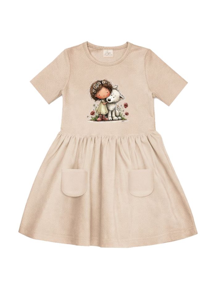 Dívčí šaty LITTLE HUG s krátkym rukávem