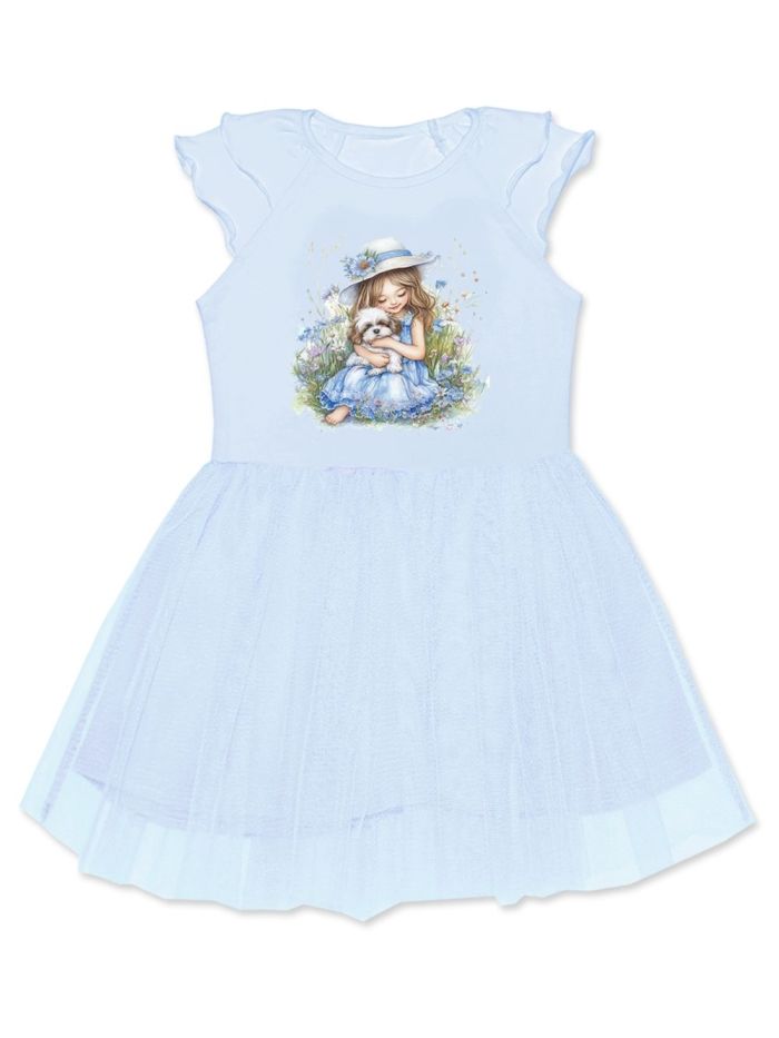 Dívčí šaty SUMMER MOMENTS s krátkym rukávem