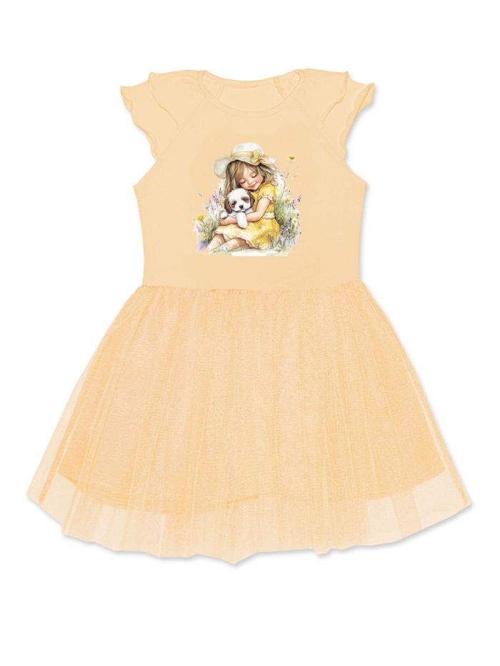 Dívčí šaty SUMMER MOMENTS s krátkym rukávem